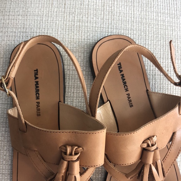 Tula March Paris tan KEA sandal leather 40 - Picture 4 of 9